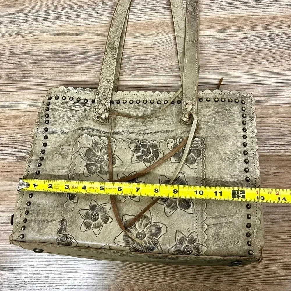 American West Leather Floral Embossed Shoulder Bag